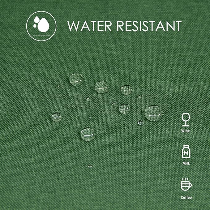 BALCONY & FALCON Table Cloth for 6ft Rectangle Tables ??Waterproof Wrinkle-Free Farmhouse Tablecloth for Dining, Kitchen, Wedding, Christmas Holiday Gatherings (Hunter Green, 55" x 95")