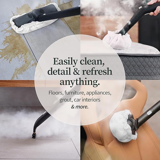 Dupray Neat Steam Cleaner with 18-Piece Kit ??(Neat with the Awesome Bag) Powerful, chemical-free cleaning for floors, cars, tiles, grout, and more. *Kills 99.9% of Bacteria & Viruses