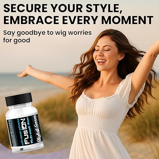 Fusion Soft Bond Lace Wig Glue Waterproof & Sweat Proof | Clear Acrylic Adhesive for Front Lace Wigs | Extra Strong 3?? Week Hold | Professional Hair Glue | Made in USA