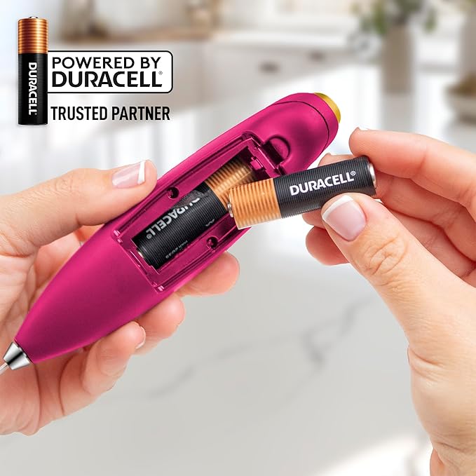 Zulay Kitchen Milk Frother Handheld Electric Whisk with AA Duracell Batteries ??Durable Drink Mixer for Coffee, Lattes, Cappuccinos & More - Hot Pink