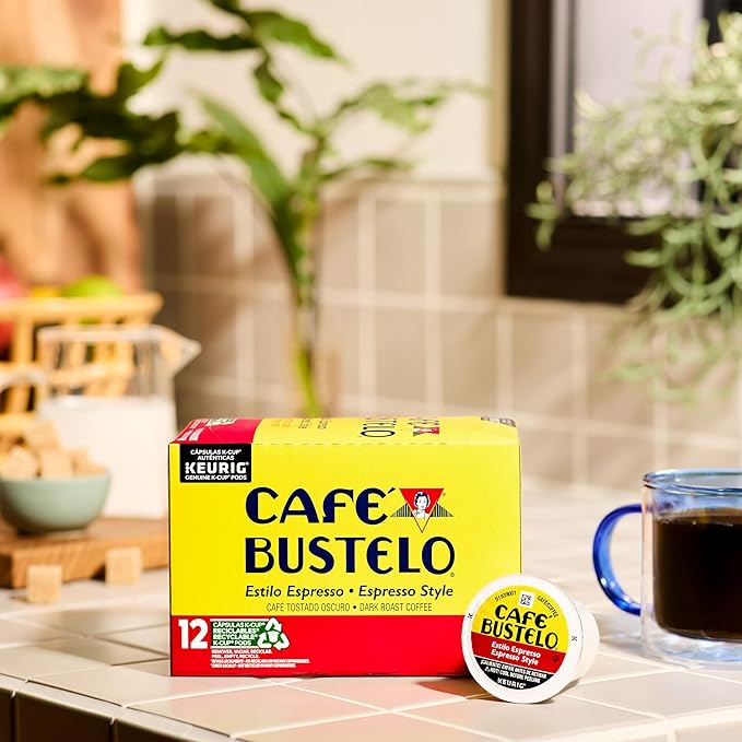 Caf챕 Bustelo Espresso Style Dark Roast Coffee, 72 Count Keurig K-Cup Pods