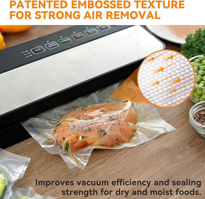 Wevac Vacuum Sealer Bag Rolls Variety Pack, 6"x16', 8"x16', 11"x16' (3 Rolls), Heavy Duty Food Storage, Ideal for Sous Vide, Freezer, Meal Prep
