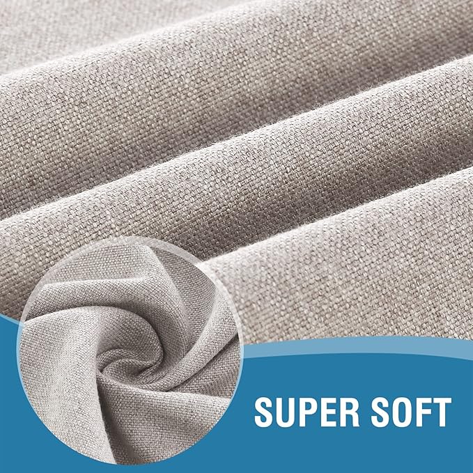 H.VERSAILTEX Linen Textured Tablecloth 60 x 120 Waterproof Decorative Table Cloth Spill-Proof Linen Look Cover for Party Table Extra Soft and Thick Fabric Wrinkle Free, Heather Sand