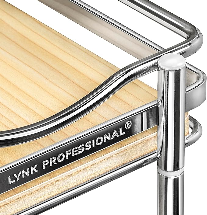 LYNK PROFESSIONAL짰 횋lite??Pull Out Spice Rack Organizer for Inside Kitchen Cabinets - 6"x21" - Slide Out Drawer ??Wood/Chrome Sliding Spice Cabinet Organization Shelf Racks - 3 Tier