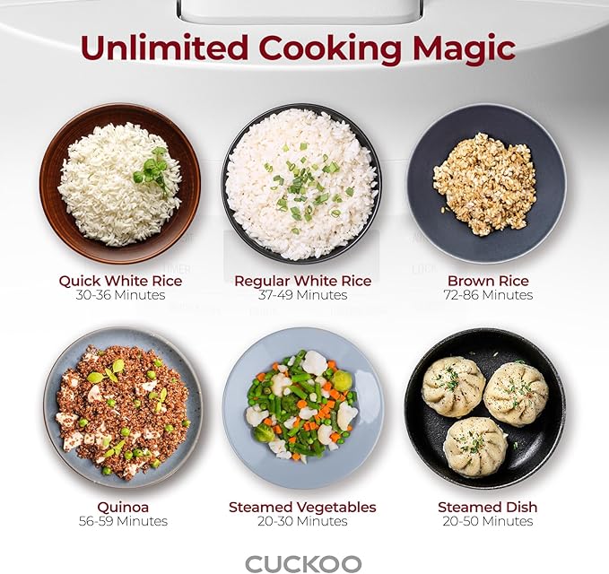 6-Cup / 1.5 Qt. (Uncooked) Micom Rice Cooker and Warmer, Steamer basket, 11 Operating Modes: White Rice, Brown Rice & More, Nonstick Inner Pot, Made in Korea, Small Rice Cooker, Multi Cooker, CR-0641F