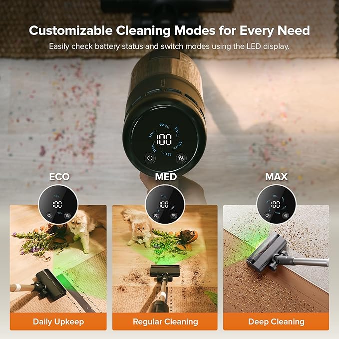 roborock H60 Hub Pro Cordless Stick Vacuum Cleaner with Auto-Empty Dock, 170AW Suction for Carpets and Pet Hair, Vacuum Cleaners with 80-Min Runtime, Anti-Tangle Brush, 140째 Green LED Dust Detection
