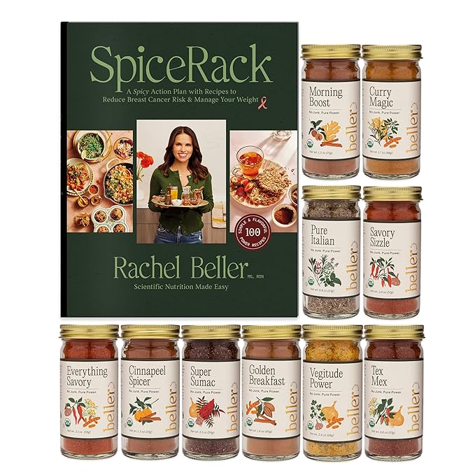 SpiceRack Book Bundle: a nutrition plan + 100 recipes for optimal health and weight management + 10 organic spice blends