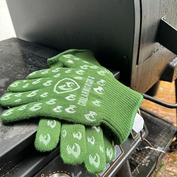 Grill Armor Oven Gloves ??932째F Heat, Fire & Cut Resistant Mitts for BBQ, Grill, Cooking, Grilling, Baking, Smoker & Fire Pit