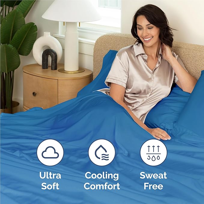 Full 6 Piece Sheet Set - Cooling & Breathable Bed Sheets - Hotel Luxury Bed Sheets for Women, Men, Kids & Teens - Bedding with Deep Pockets & Easy Fit - Soft and Wrinkle Free - Full Royal Blue Sheets