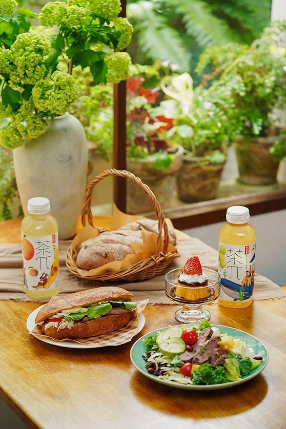 Tea PI Iced Tea ??Oolong Tea, Green Grape Sweet Iced Fruit Tea Bottles, Real Juice, -16.9 fl oz, 500mL, 15 Pack