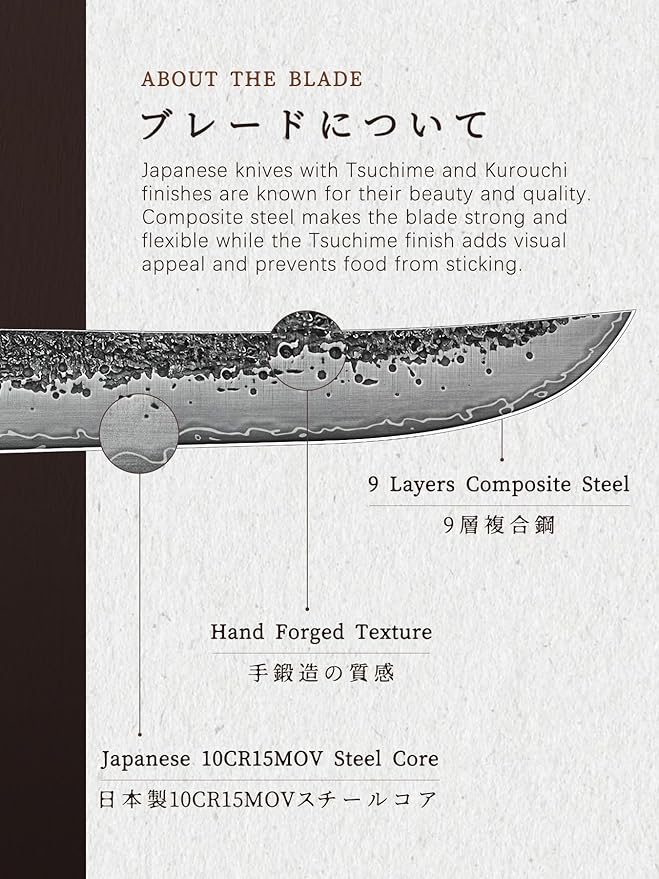 HOSHANHO Fillet Knife 7 Inch, Super Sharp Japanese Boning Knife in High Carbon Steel, Professional Hand Forged Fish Knives for Meat Poultry Cutting