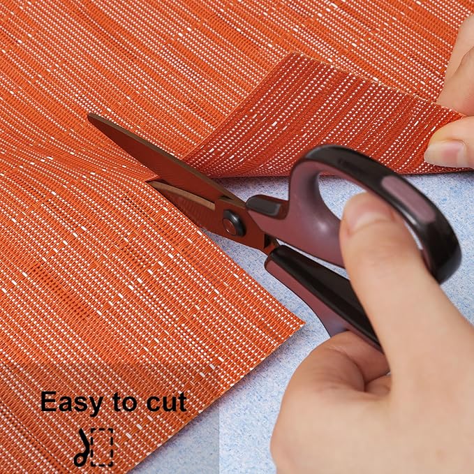 Myir JUN Table Runner, Vinyl Table Runner Indoor 55 Inch Long Arbitrarily Cropped Runner for Table Heatproof for Home Party (Orange, 12 x 55 inch)