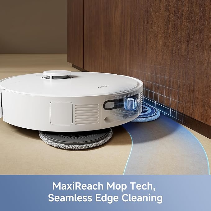 Mova E40 Ultra Robot Vacuum and Mop, 19,000Pa Suction, Extenable & Liftable Mop, All-in-One Station, Auto-Empty, Auto Washing & Hot Air Drying, 360째Obstacle Avoidance, App & Voice Control