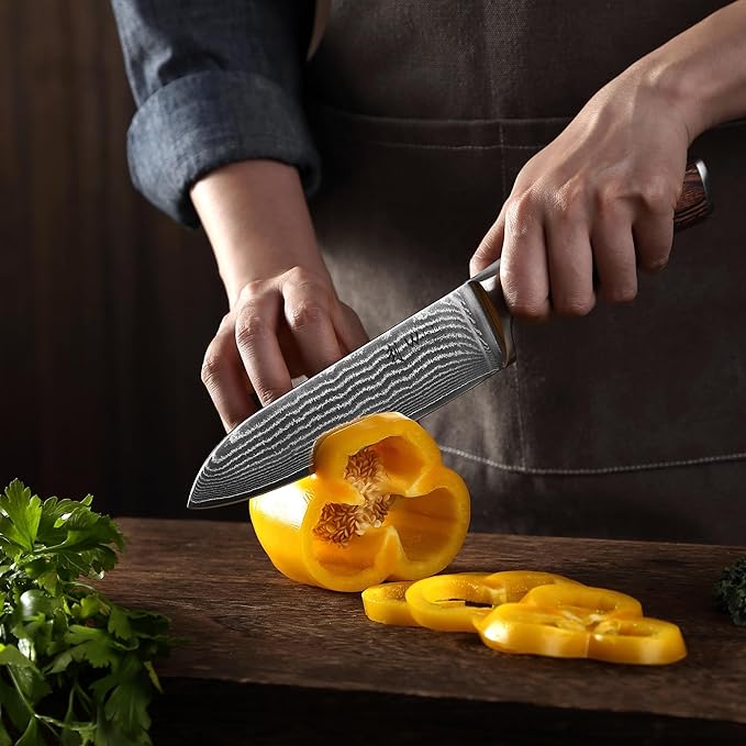 Wakoli EDIB 4-Piece Damascus Knife Set ??Professional Chef Knives Set with VG10 Core Blades, 67-Layer Damascus Steel and Ergonomic Pakkawood Handles ??Premium Kitchen Knives in Elegant Gift Box