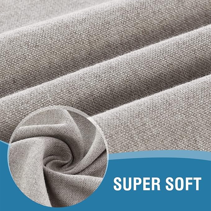 H.VERSAILTEX Linen Textured Tablecloth 60 x 84 Waterproof Decorative Table Cloth Spill-Proof Linen Look Cover for Party Table Extra Soft and Thick Fabric Wrinkle Free, Heather Taupe