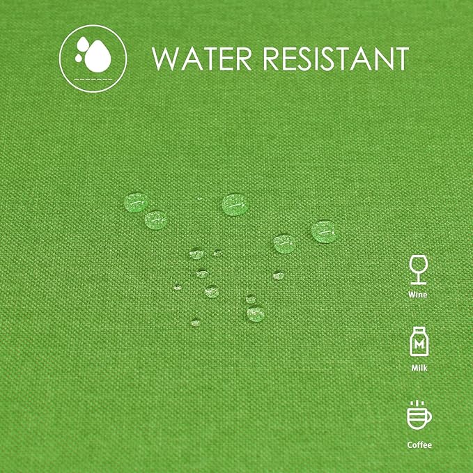 BALCONY & FALCON Table Cloth for 6 Foot Rectangle Tables ??Waterproof, Wrinkle-Free Farmhouse Tablecloth for Dining, Kitchen, Wedding, Baby Shower & Holiday Gatherings (Apple Green, 57" x 118")