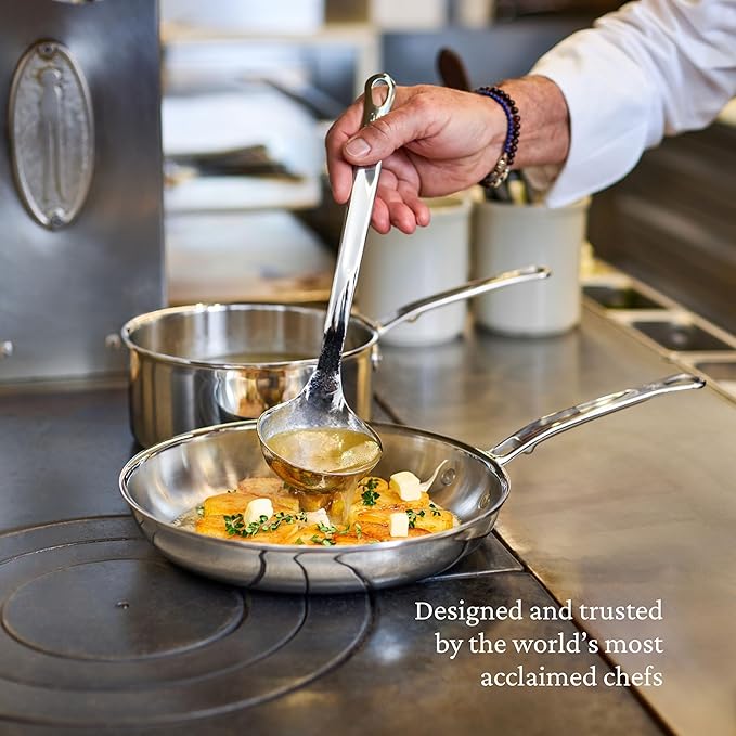 Hestan ProBond Luxe 1.5-Quart Saucepan with Lid, Professional Clad Stainless Steel, ProCore Tri-Ply Clad Construction, Polished Exterior, Induction & Oven Safe