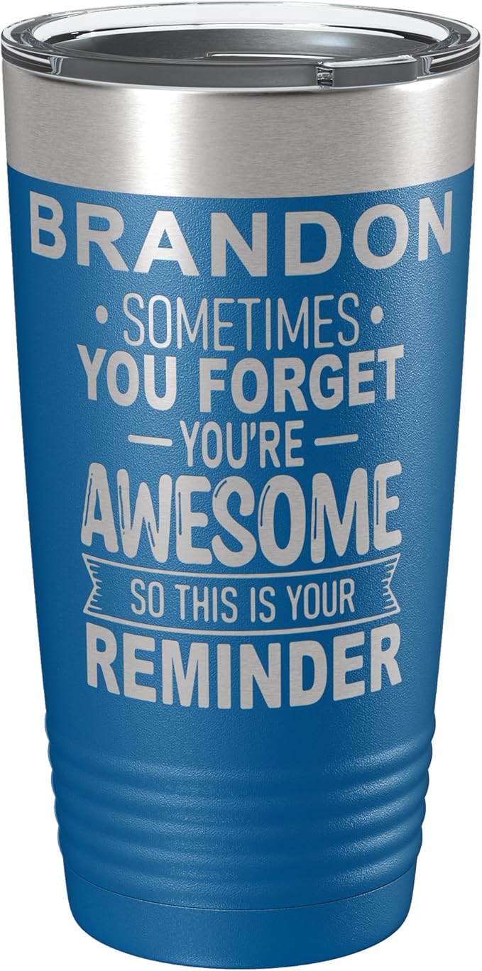 Personalized Inspirational Tumbler, Inspirational Gifts for Men Dad Father Wife Sister Women, Custom Birthday For Him Her, Customized You?셱e Awesome Tumbler, Teacher Coworker Gifts 20oz Royal Blue
