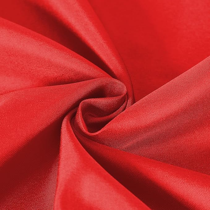 Cupuamon 60 inch Round Tablecloth Washable Polyester Table Cloth Decorative Table Cover for Wedding Party Dining Banquet（60 inch,Red）