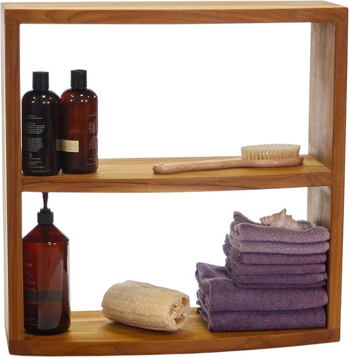 AquaTeak Manada Backless Teak Storage Cabinet