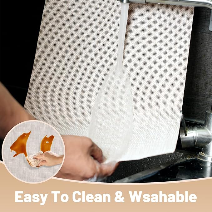 flohar Placemats Set of 6竊똍on-Slip PVC Weave Table Mats Easy to Clean竊똇eat Resistant Place Mats for Kitchen Dining Table Decoration Indoor Outdoor竊똁eige White