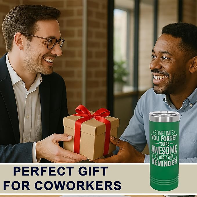 Spotted Dog Company Inspirational Tumbler, Inspirational Gifts for Men Dad Father Wife Sister Women, Birthday For Him Her, You?셱e Awesome Tumbler, Teacher Coworker Gifts 22oz Green
