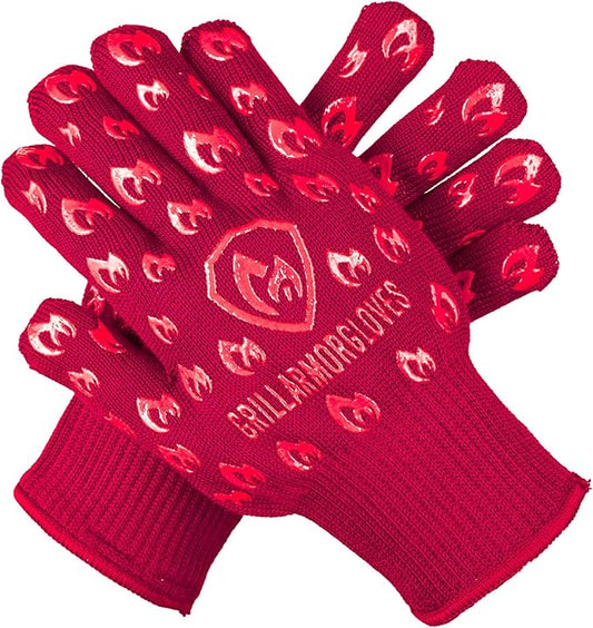 Grill Armor Oven Gloves ??932째F Heat, Fire & Cut Resistant Mitts for BBQ, Grill, Cooking, Grilling, Baking, Smoker & Fire Pit