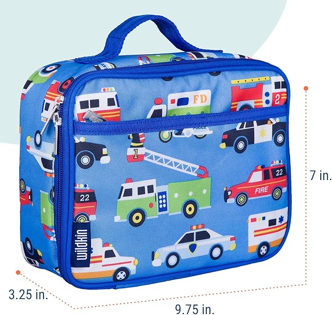 Wildkin Kids Insulated Lunch Box ??Durable and Reusable for School & Travel - Heroes