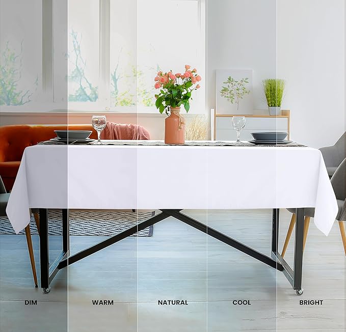 Utopia Kitchen Rectangle Table Cloth 2 Pack(60x102 Inches, White), Tablecloth Machine Washable, Polyester Table Cover for Dining, Buffet Parties, Picnics, Events, Weddings and Restaurants