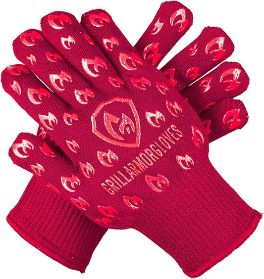 Grill Armor Oven Gloves ??932째F Heat, Fire & Cut Resistant Mitts for BBQ, Grill, Cooking, Grilling, Baking, Smoker & Fire Pit