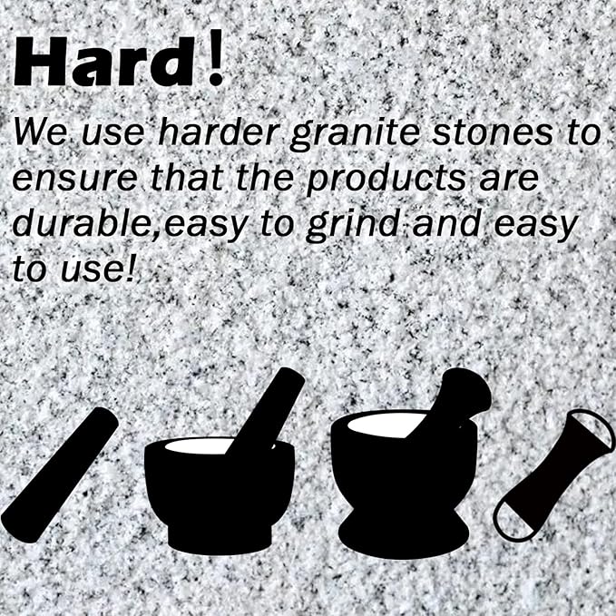 Tianman Granite Replacement Pestle 5.9" Length Polished, Use Pestle on Both Ends (Only Pestle Mortar Not Included) (Granite Polished)