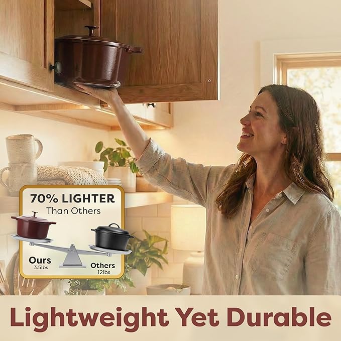 Gotham Steel 5 Qt Lightweight Dutch Oven Pot with Lid & Holders, Ceramic Non Toxic, Oven Safe & Even Heat Retaining Dutch Oven for Bread Baking Sourdough, Soup, Casserole, 70% Lighter than Cast Iron