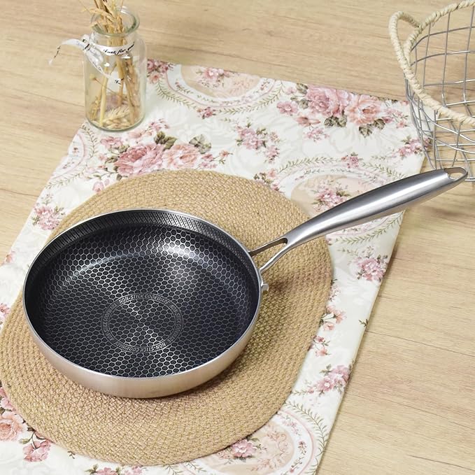 8inch stainless steel frying pan, egg pans nonstick skillet for induction, cooking pots, oven-safe omelette pan,skillet mini pan (8-inch stainless steel frying pan)