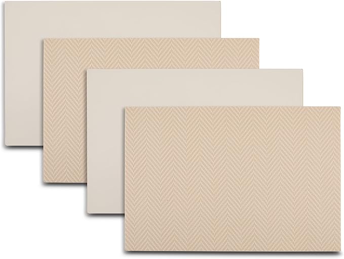 Placemats Set of 4 12" x 18" Heat-Resistant Table Mats for Dining Table Set for 4 Kitchen & Dining Room Decor Farmhouse, Boho, & Modern Style Easy to Clean, Durable & Stylish Table Decor