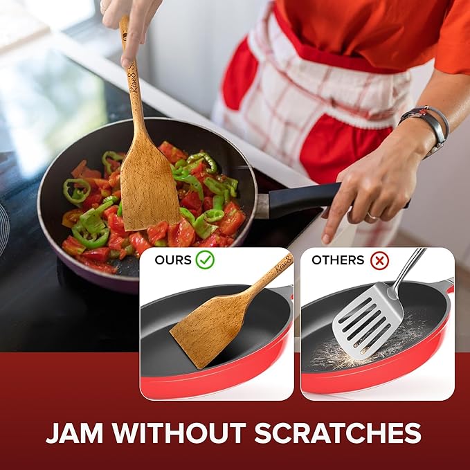 Drumstick Kitchen Utensils (2-Pc Set) - Beechwood Wooden Spoons, Drumstick Cooking Utensil Set, Funny Kitchen Gadgets, Unique Gifts for Drummers, Musicians, Men, Women