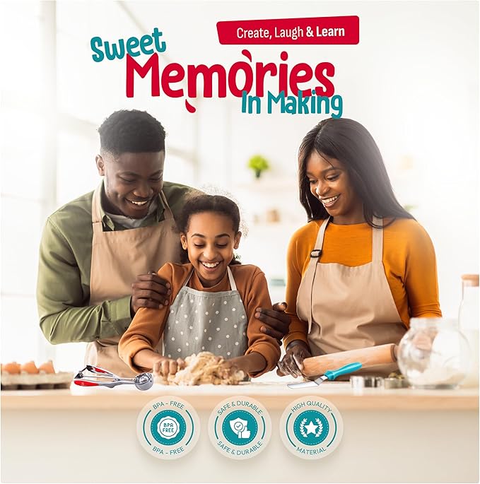 Baketivity 31-Piece Kids Baking Tools Set ??Real Cooking Utensils for Children ??Safe, Durable, and Fun Kitchen Accessories ??Gift for Young Chefs