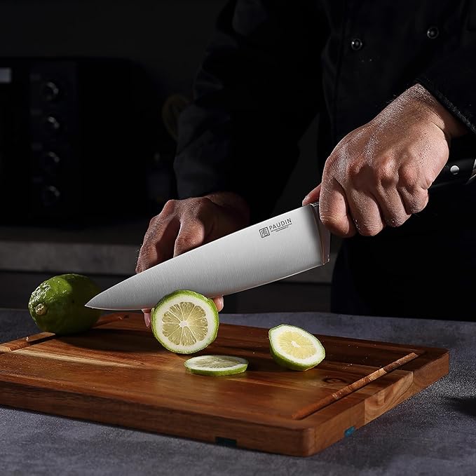 PAUDIN 8-Inch Chef's Knife ??Ultra-Sharp High Carbon Stainless Steel Blade, Ergonomic Handle, Professional Quality Kitchen Knife in Gift Box for Home & Restaurant Use