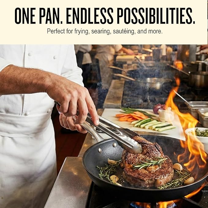 Alva Black Angus 11??Carbon Steel Frying Pan ??Naturally Nonstick, PFAS-Free & Toxin-Free, Oven & Induction Safe, Chef-Grade Heat Control, Built to Last a Lifetime, Designed in Belgium
