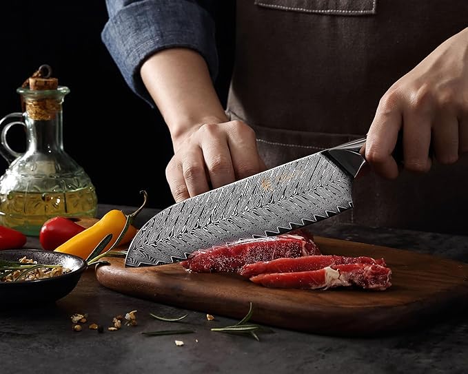 Wakoli Rose Elegance Knife Block Set ??5-Piece Professional Damascus Kitchen Knife Set with Magnetic Block ??67-Layer Damascus Steel with VG10 Core, Ergonomic Rosewood Handles in Gift Box