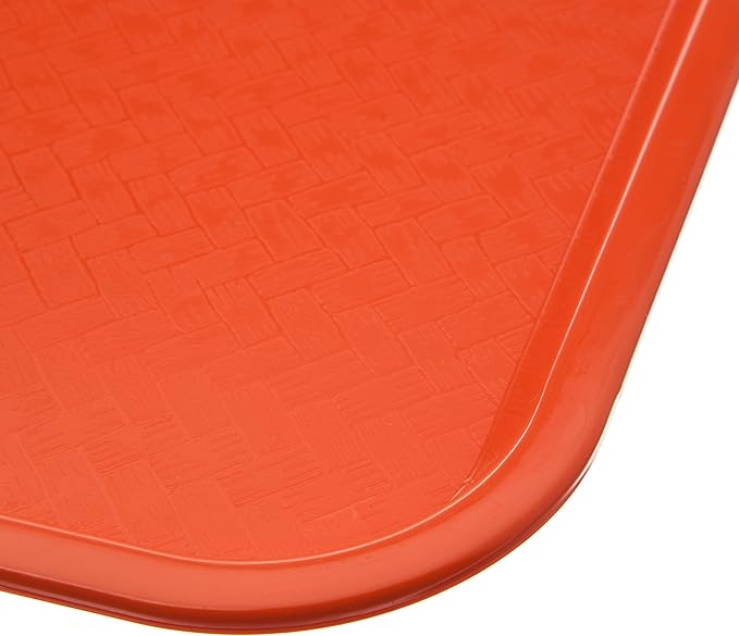 Carlisle FoodService Products CT121624 Caf챕 Standard Cafeteria / Fast Food Tray, 12" x 16", Orange