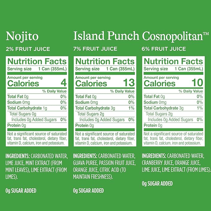 Spindrift Mocktail Variety Pack Can 12 Ounce (Pack of 24)