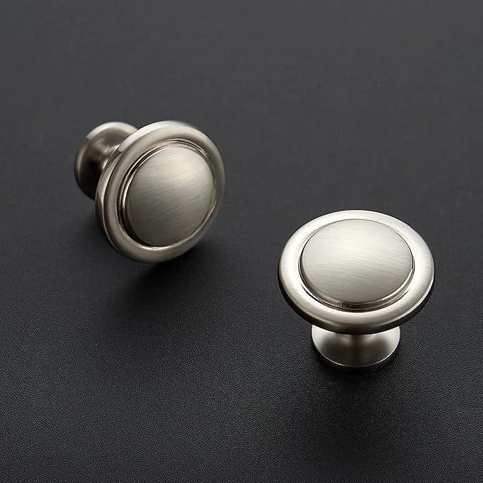 Ravinte 1 Pack 1-1/4 Inch Kitchen Cabinet Knobs Brushed Nickel Zinc Pulls Door Handles for Dresser Drawers