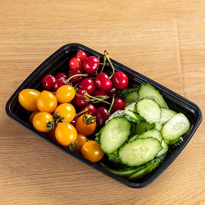 32oz Meal Prep Containers (50-Pack) - Reusable, Leakproof & BPA-Free - Perfect for Healthy Lunches, Leftovers & Fridge Organization