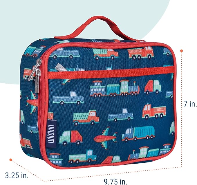 Wildkin Kids Insulated Lunch Box ??Durable and Reusable for School & Travel - Transportation