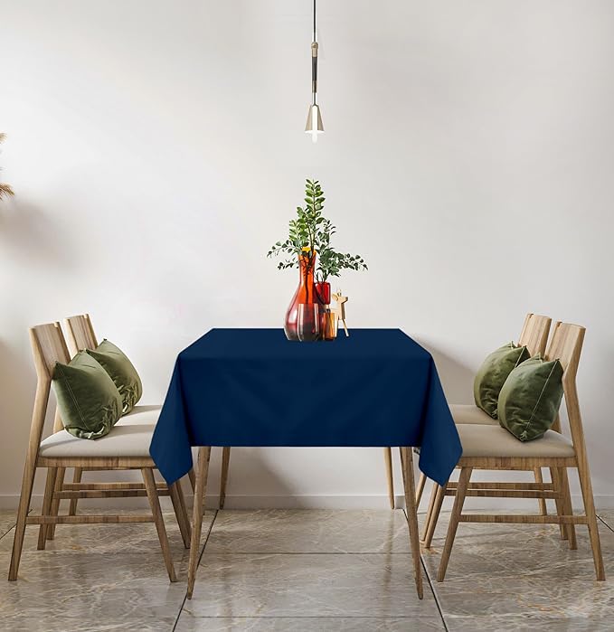 Utopia Kitchen Rectangle Table Cloth 1 Pack(60x102 Inches, Navy Blue), Tablecloth Machine Washable, Polyester Table Cover for Dining, Buffet Parties, Picnics, Events, Weddings and Restaurants
