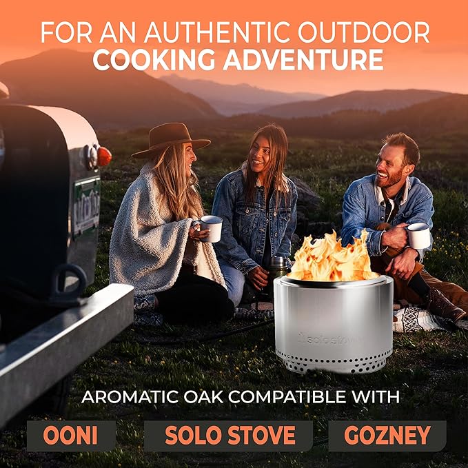 Kiln Dried Pizza Oven Wood 5-6 Inch Oak Logs ??12-14 lbs Mini Split Firewood with 10 Natural Fire Starters ??Cooking Wood for BBQ, Grilling, Smoking, and Outdoor Pizza Ovens