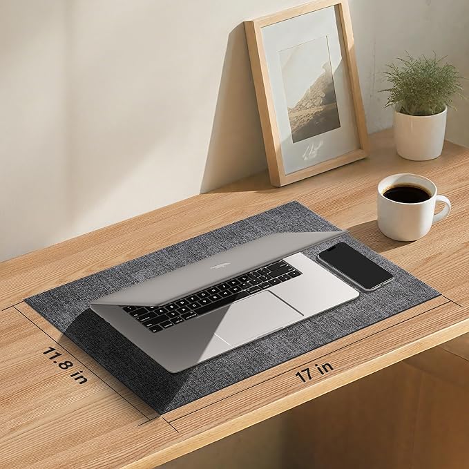 DOLOPL Placemats Set of 12, Reversible Wipeable & Heat Resistant Place Mats, Modern Faux Leather Table Mats for Kitchen, Neutral Waterproof Tablemats for Dining Table Decor, Wedding, Party(Charcoal)