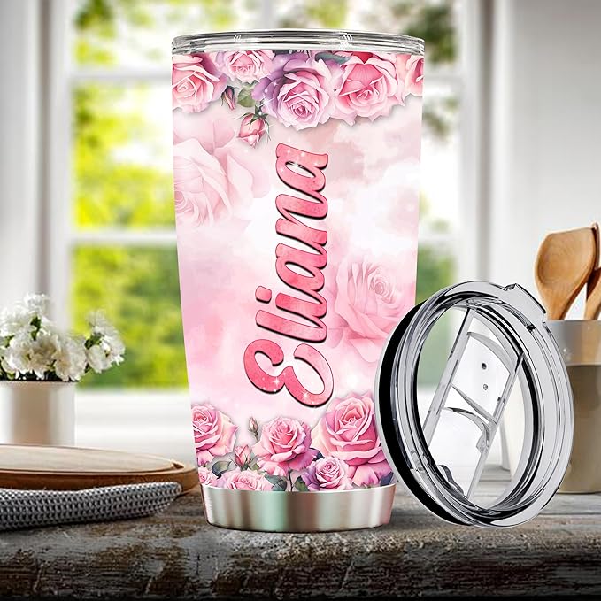WONWIX Personalized Baking Gifts for Mom, Women, Wife, Daughter, Christmas, Birthday, Mother's Day, Valentine Gift for Baker, Coffee Cup Travel Mug Tumbler Insulated 20oz Stainless Steel