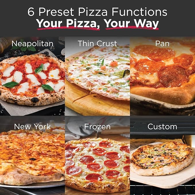 Frigidaire Electric Indoor Pizza Oven ??Reach Temperatures of 700째F ??Stone Bake 12??Pizzas in Minutes ??Portable Countertop Oven with Air Fry and Bake. Peel Included Model FRPO100B