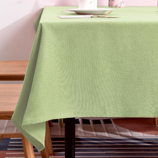BALCONY & FALCON Rectangle Table Cloth ??Waterproof, Wrinkle-Resistant & Dust-Proof Farmhouse Tablecloth for Dining, Kitchen, Party Decorations, Baby Shower, Spring Gatherings (Sage Green, 55" x 71")